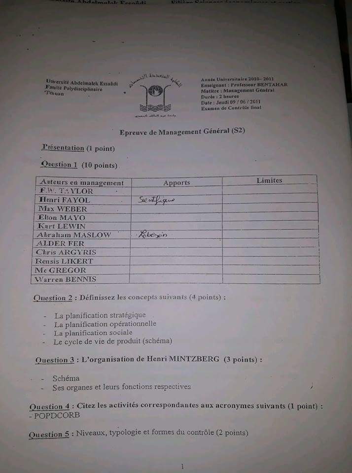Examen 5 Management II
