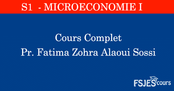 Cours de Microéconomie I