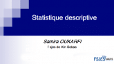 Statistique descriptive S1