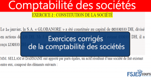 Exercices Corrigés Comptabilité Des Sociétés S4 Pdf - FSJES Cours