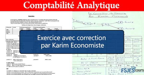 Exercice de la comptabilité analytique avec correction
