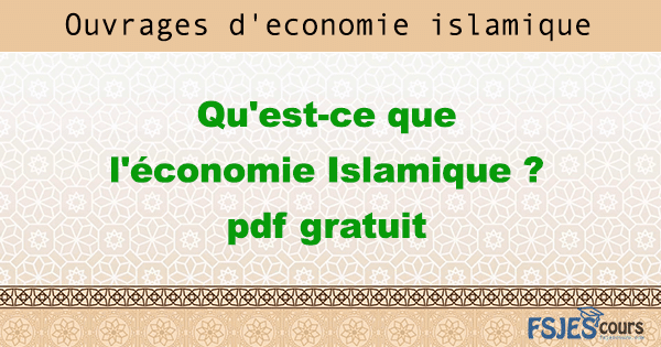 ouvrage de l'économie Islamique