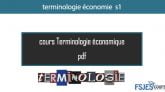 cours terminologie économie S1 pdf maroc