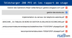 Télécharger 200 projet de fin d'étude (PFE) et les rapport de stage