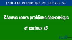 Résume cours problème économique et sociaux s3
