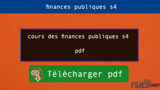 Cours De Finances Publiques S4 Pdf - FSJES Cours