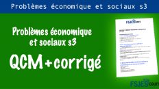 QCM Problèmes économique et sociaux s3