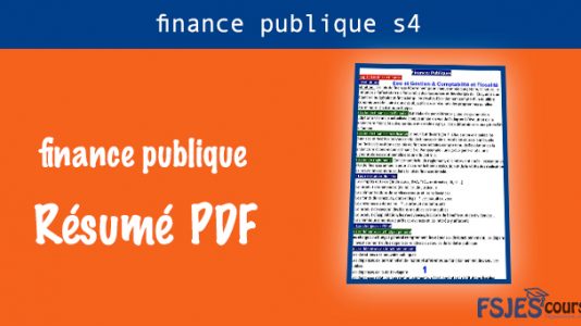 Finance Publique S4 Résumé Pdf - FSJES Cours