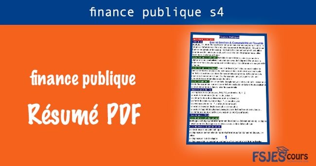 Finance publique résumé s4