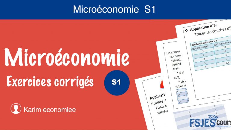Microéconomie exercices corrigés