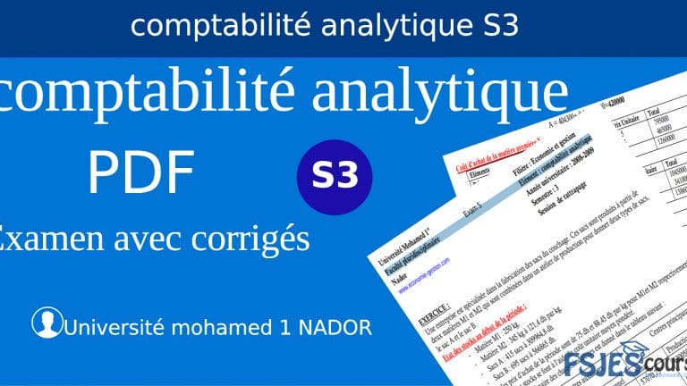 06 Examens comptabilité analytique s3 avec corrigé PDF