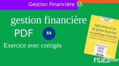 Exercice de gestion financière corrigé S5 PDF 