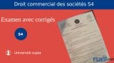 Examens Droit Commercial et des sociétés s4 pdf