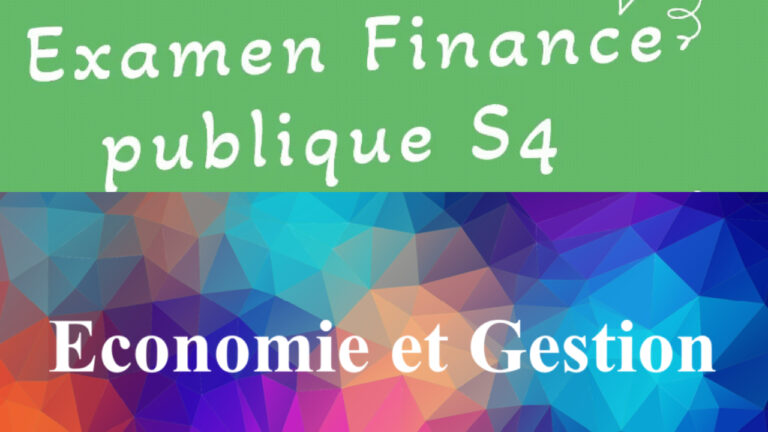 Mailleur Examens De Finances Publiques  S4